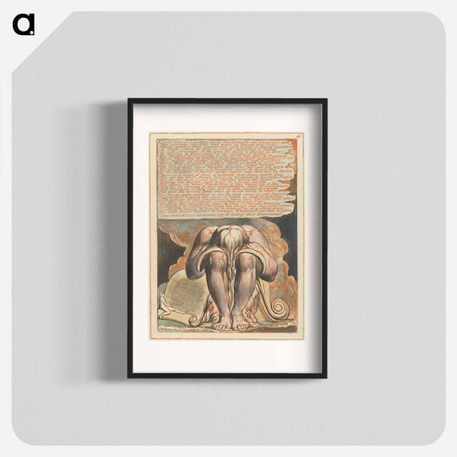 アートポスター-Jerusalem, Plate 41, "Bath who is Legions" - ウィリアム ブレイク Poster.