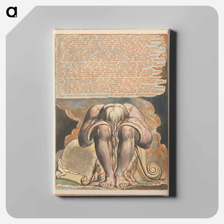 アートパネル-Jerusalem, Plate 41, "Bath who is Legions" - ウィリアム ブレイク Canvas.