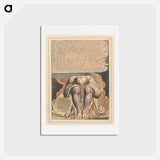 アートポストカード-Jerusalem, Plate 41, "Bath who is Legions" - ウィリアム ブレイク Postcard.