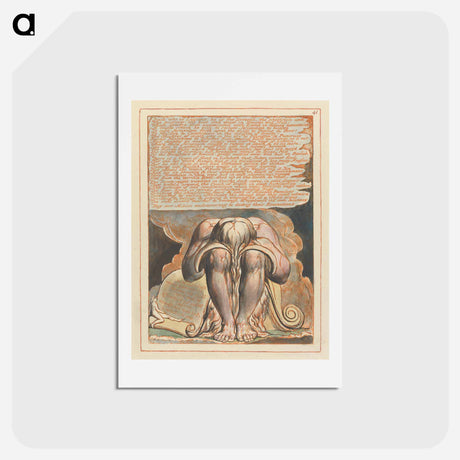 アートポストカード-Jerusalem, Plate 41, "Bath who is Legions" - ウィリアム ブレイク Postcard.