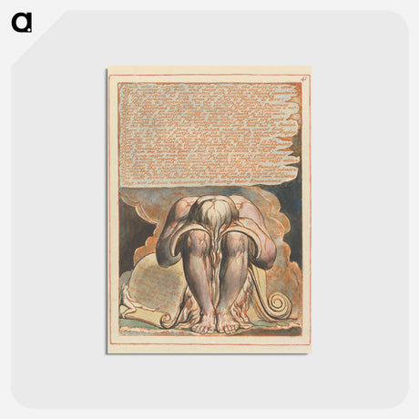 アートポストカード-Jerusalem, Plate 41, "Bath who is Legions" - ウィリアム ブレイク Postcard.