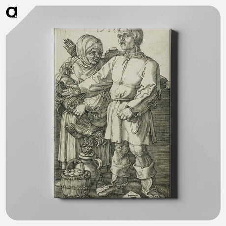 アートパネル-The Peasant and His Wife at Market - アルブレヒト デューラー Canvas.