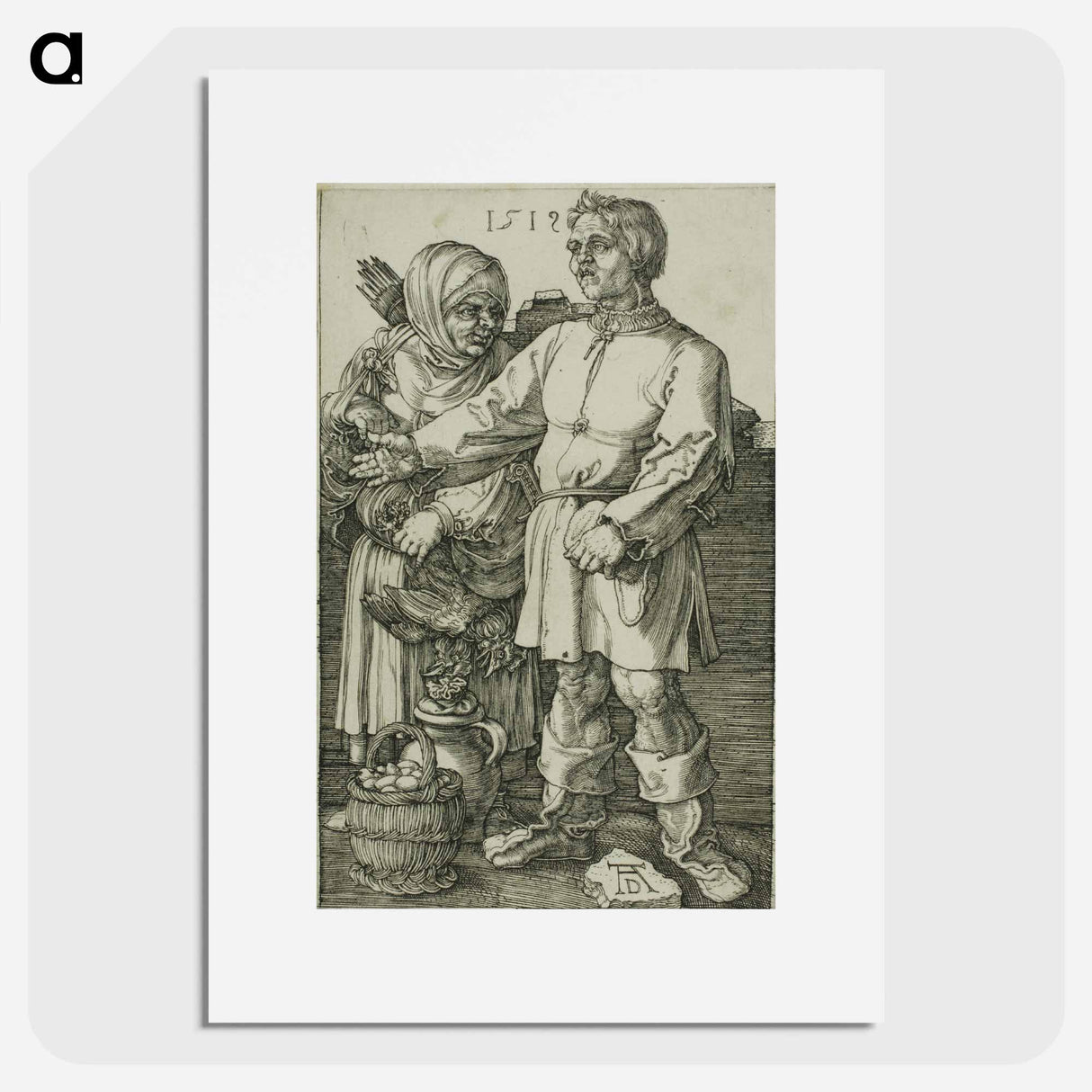 アートポスター-The Peasant and His Wife at Market - アルブレヒト デューラー Poster.