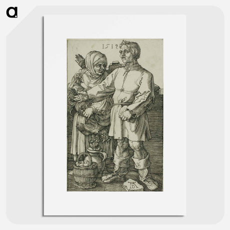 アートポスター-The Peasant and His Wife at Market - アルブレヒト デューラー Poster.