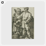 アートポストカード-The Peasant and His Wife at Market - アルブレヒト デューラー Postcard.