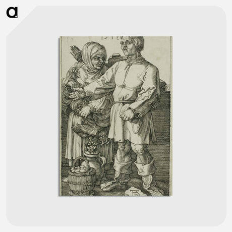 アートポストカード-The Peasant and His Wife at Market - アルブレヒト デューラー Postcard.