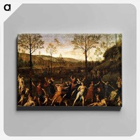 アートパネル-The Combat of Love and Chastity - アンドレア マンテーニャ Canvas.