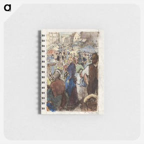 アートメモ帳-The Market at Gisors; Rue Cappeville - カミーユ ピサロ Memo.