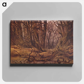 アートパネル-Forrest in the end of the autumn - カスパー ダーヴィト フリードリヒ Canvas.