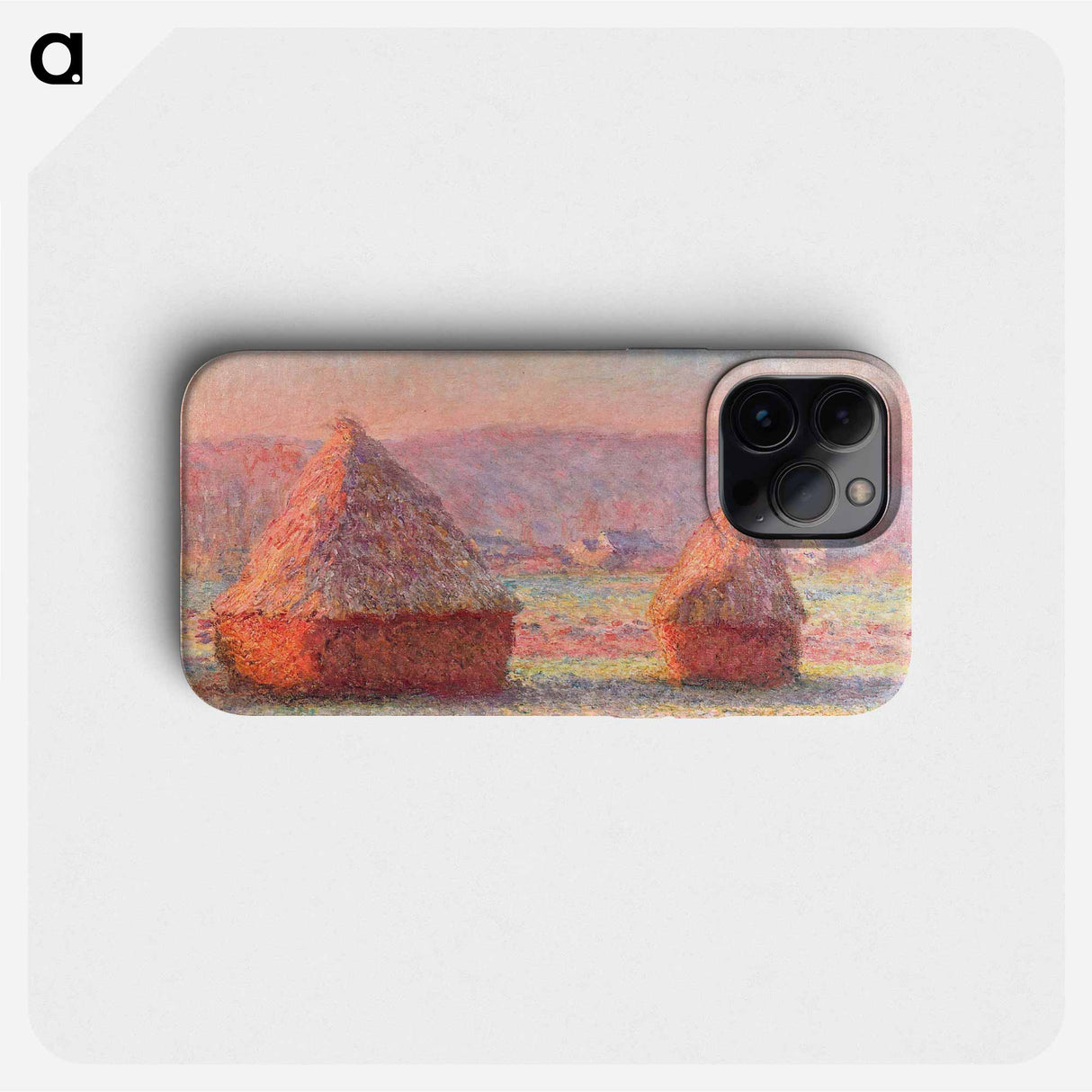 White Frost, Sunrise - Claude Monet Phone Case.