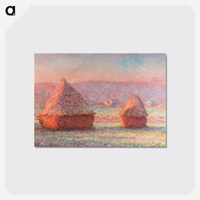 アートポストカード-White Frost, Sunrise - クロード モネ Postcard.