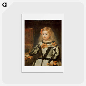 アートポストカード-Portrait of the Infanta Maria Marguerita - ディエゴ ベラスケス Postcard.