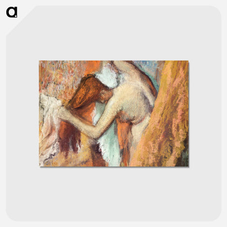 アートポストカード-Woman at Her Toilette - エドガー ドガ Postcard.