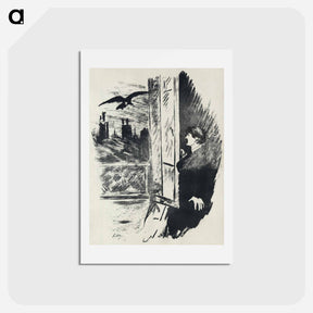 アートポストカード-The Raven - エドゥアール マネ Postcard.