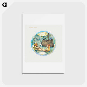 アートポストカード-Meadow Sweet from The Flower Book - エドワード バーン ジョーンズ Postcard.