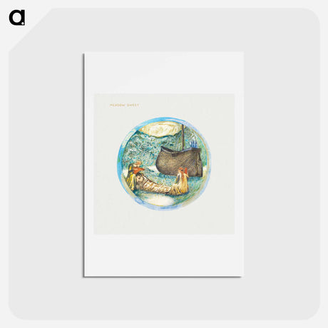 アートポストカード-Meadow Sweet from The Flower Book - エドワード バーン ジョーンズ Postcard.