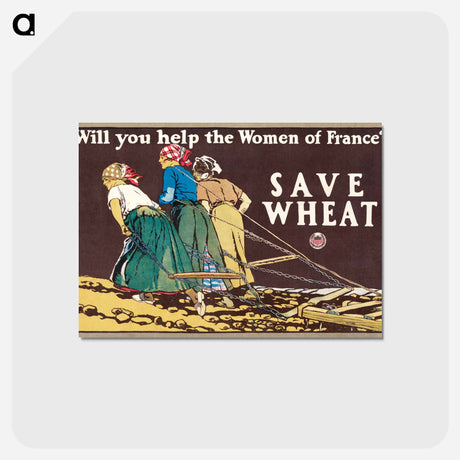 アートポストカード-Will you help the women of France? - エドワード ペンフィールド Postcard.