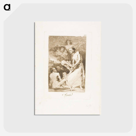 アートポストカード-Blow - フランシスコ デ ゴヤ Postcard.