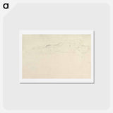 アートポストカード-Reclining Nude with Outstretched Left Arm - グスタフ クリムト Postcard.