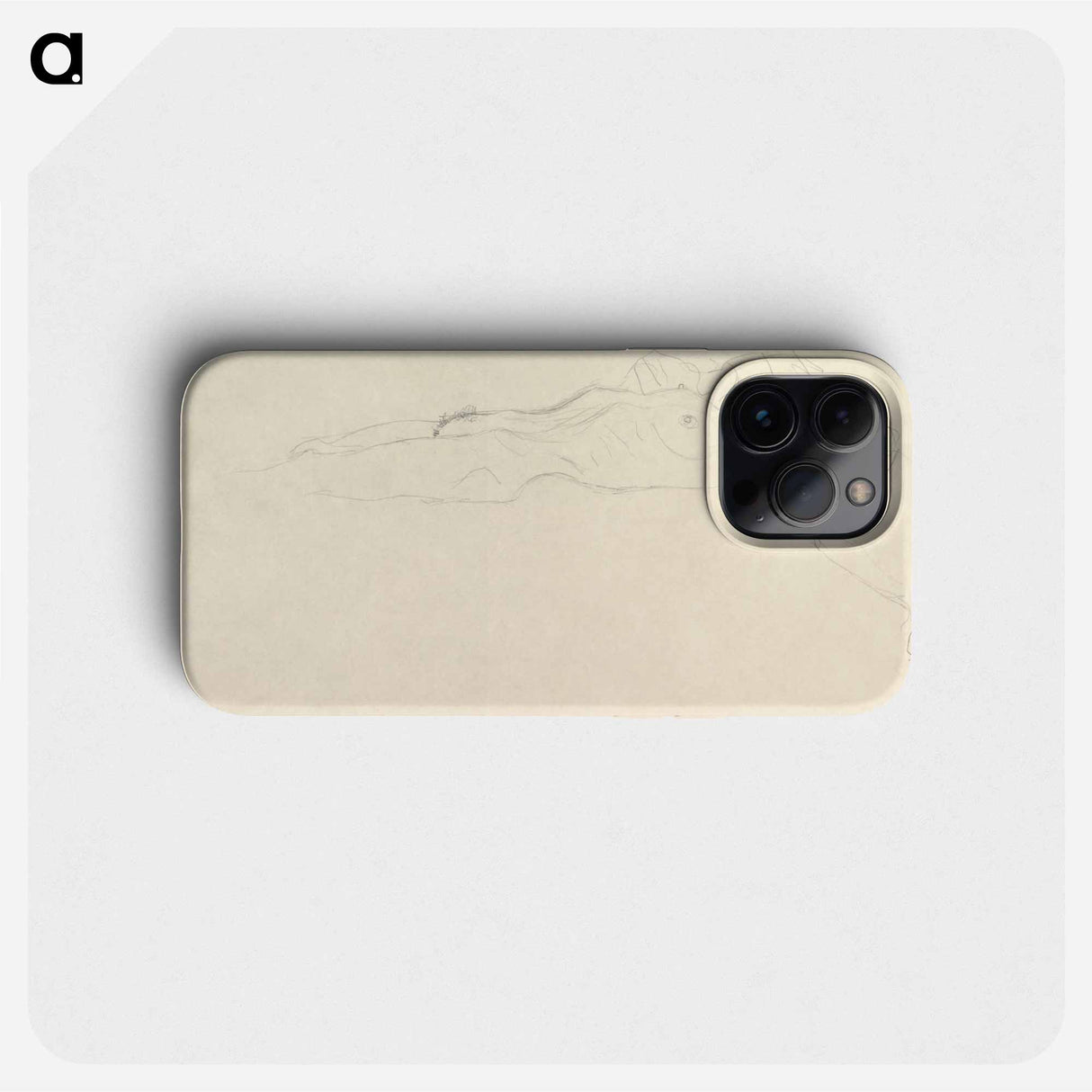 Reclining Nude with Outstretched Left Arm - Gustav Klimt Phone Case.