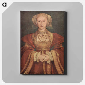 アートパネル-Portrait of Anne of Cleves - ハンス ホルバイン Canvas.