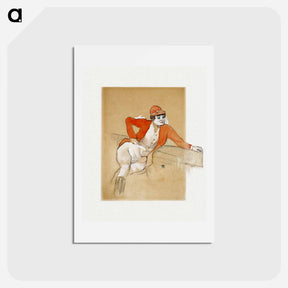 アートポストカード-La Macarona in the Costume of a Jockey - アンリ ド トゥールーズ ロートレック Postcard.