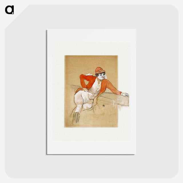 アートポストカード-La Macarona in the Costume of a Jockey - アンリ ド トゥールーズ ロートレック Postcard.