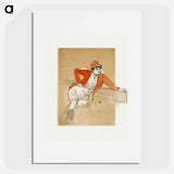 La Macarona in the Costume of a Jockey - Henri de Toulouse-Lautrec Poster.