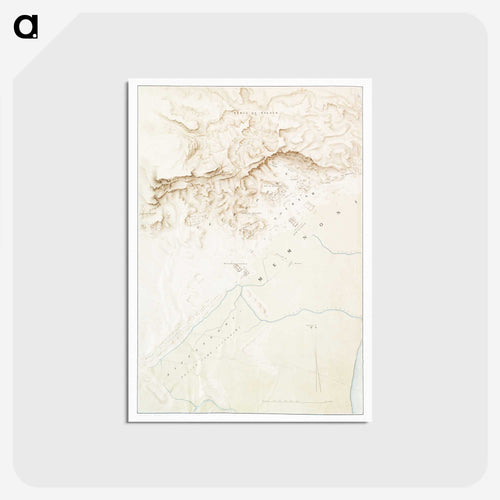 テーベの廃墟地形図 - エジプト美術史 Postcard.