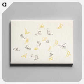 アートパネル-One Thousand Butterflies - 神坂 雪佳 Canvas.