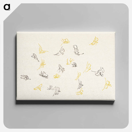 アートパネル-One Thousand Butterflies - 神坂 雪佳 Canvas.