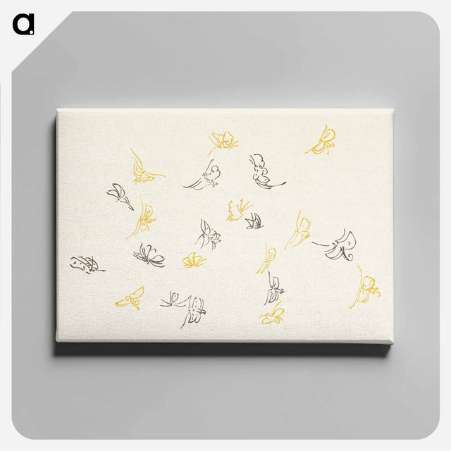アートパネル-One Thousand Butterflies - 神坂 雪佳 Canvas.