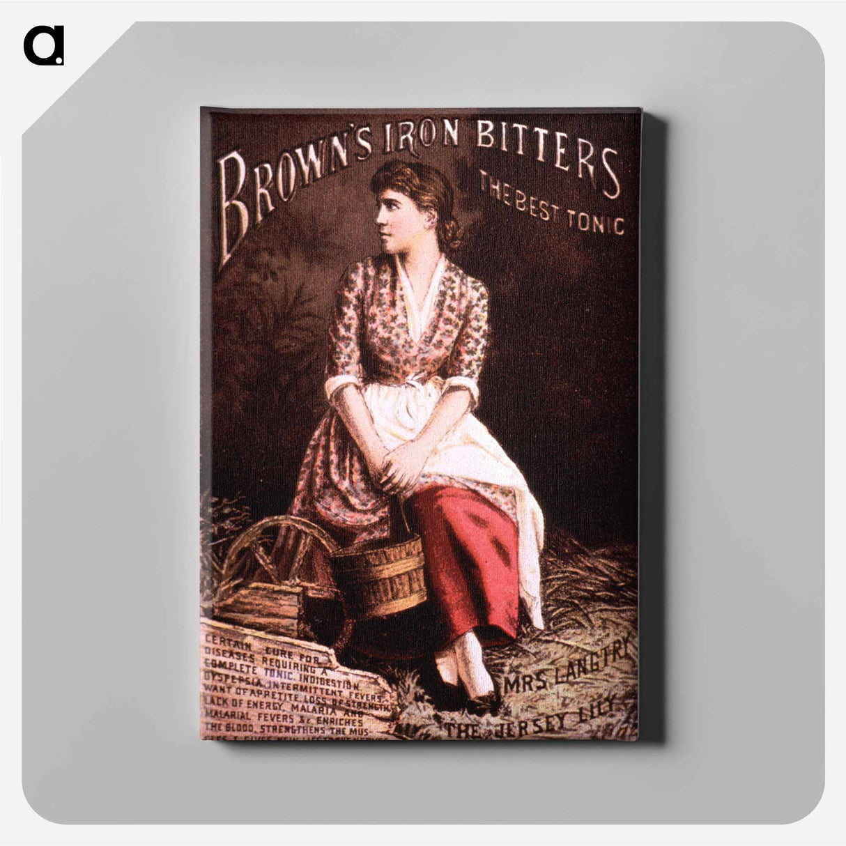 アートパネル-Advertisement for Brown's Iron Bitters Featuring Mrs. Langtry
 - 国立医学図書館 Canvas.