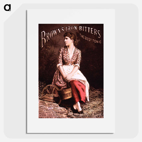 アートポスター-Advertisement for Brown's Iron Bitters Featuring Mrs. Langtry
 - 国立医学図書館 Poster.
