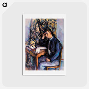 アートポストカード-Young Man and Skull - ポール セザンヌ Postcard.