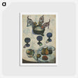 アートポストカード-Still Life with Three Puppies - ポール ゴーギャン Postcard.