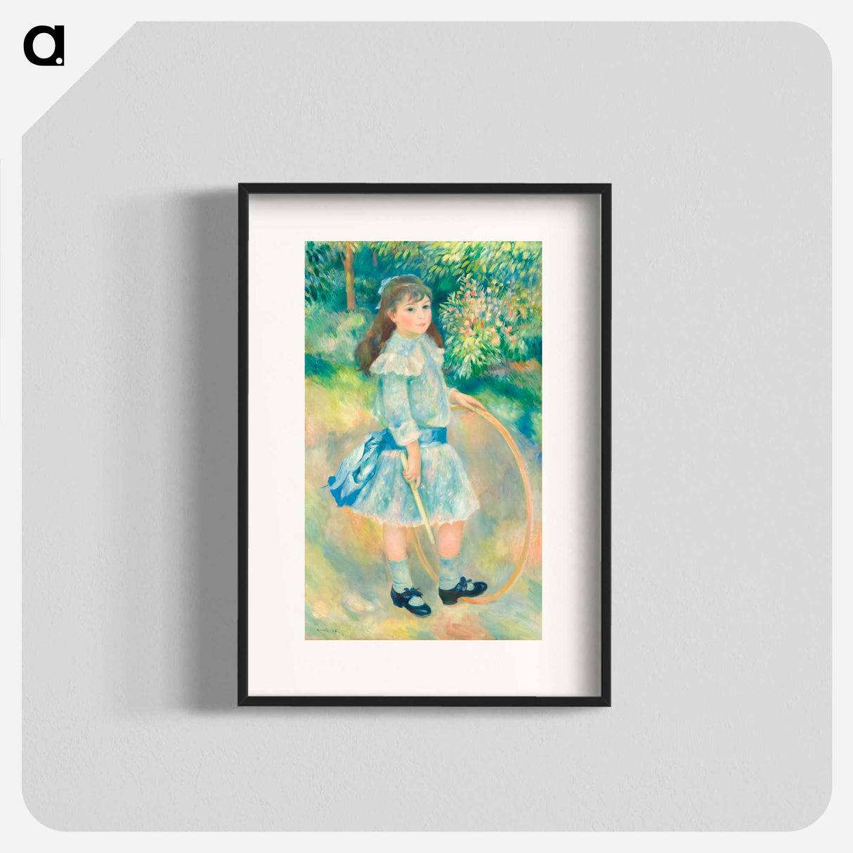 Girl with a Hoop - Pierre-Auguste Renoir Poster.