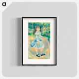 Girl with a Hoop - Pierre-Auguste Renoir Poster.