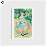 アートポストカード-Girl with a Hoop - ピエール オーギュスト ルノワール Postcard.