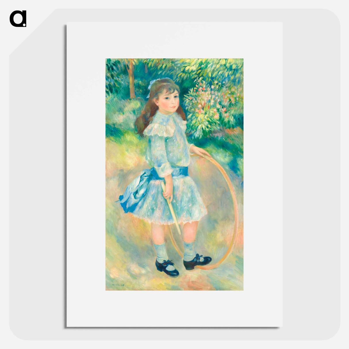 Girl with a Hoop - Pierre-Auguste Renoir Poster.