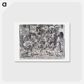 アートポストカード-The same God so that he obtained of the Magus was by demons be pulled in pieces - ピーター ブリューゲル Postcard.