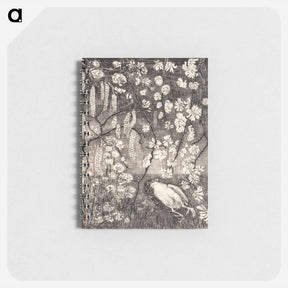 アートメモ帳-Dood vogeltje onder hazelaar- en kamperfoelietakken - テオ ヴァン ホイテマ Memo.