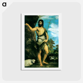 アートポストカード-St. John the Baptist - ティツィアーノ ヴェチェッリオ Postcard.