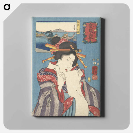 アートパネル-Kwallen uit de provincie Bizen - 歌川 国芳 Canvas.