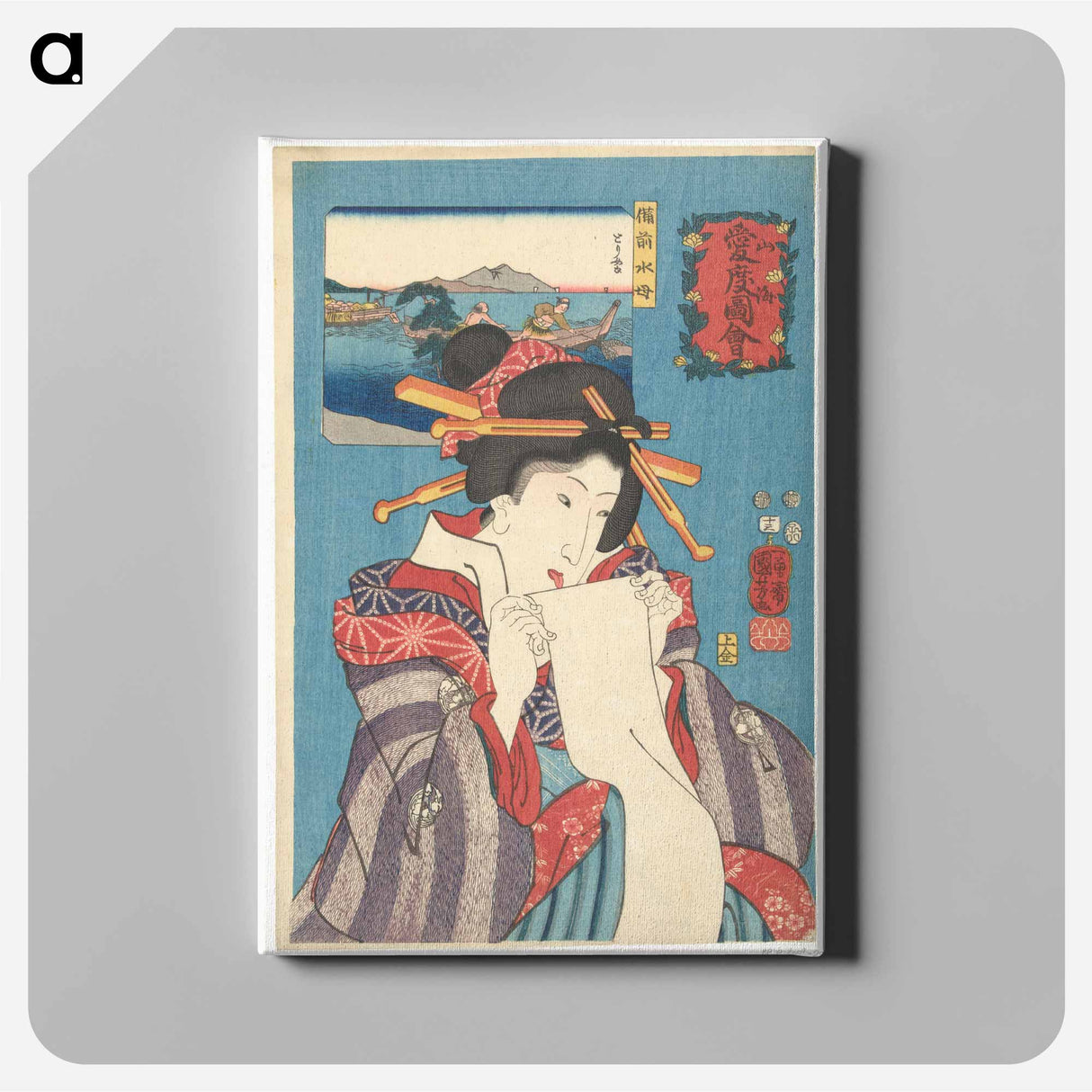 The Wall of Bizen Province - Utagawa Kuniyoshi Canvas.