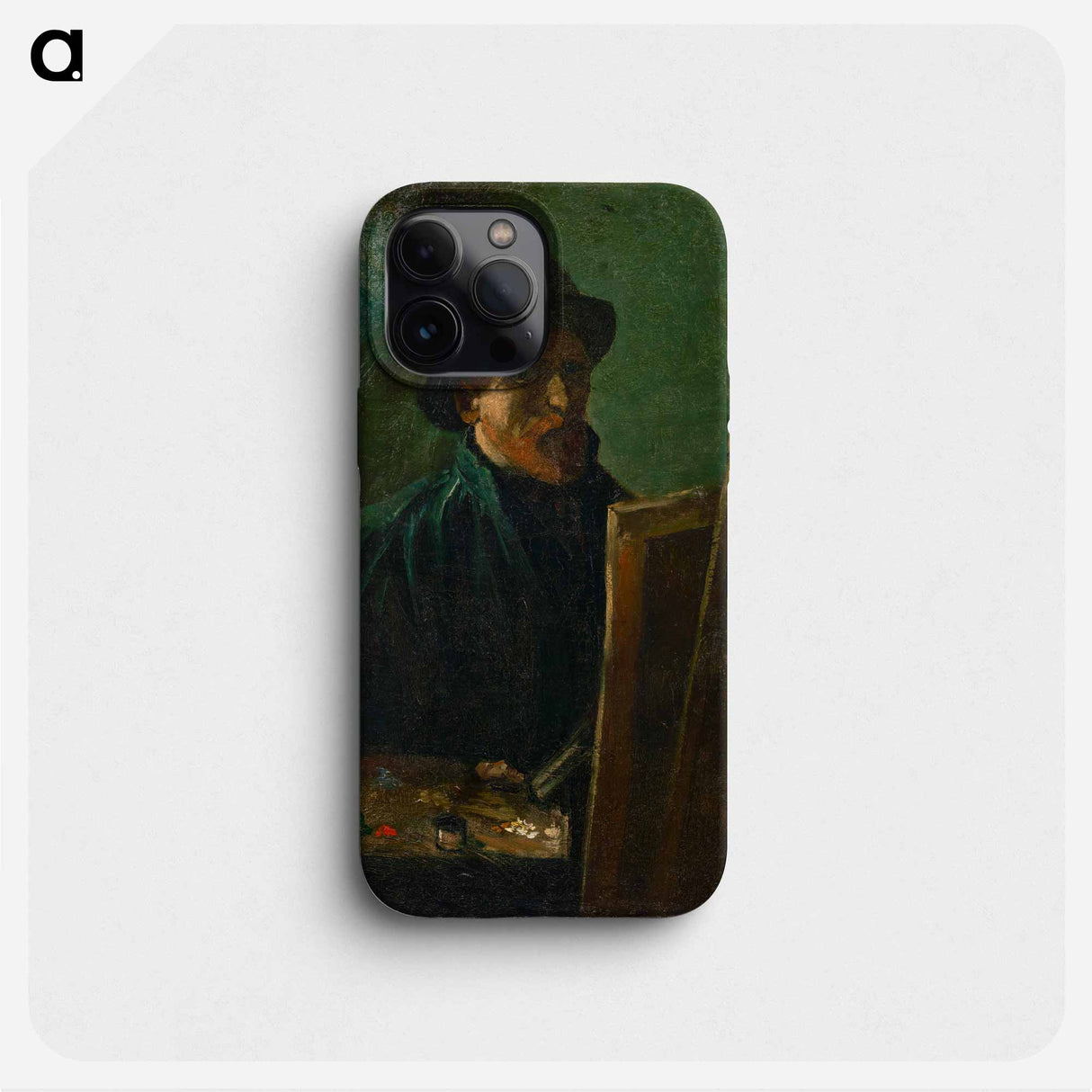 Self-Portrait with Dark Felt Hat at the Easel - フィンセント ファン ゴッホ Phone Case.