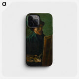 Self-Portrait with Dark Felt Hat at the Easel - フィンセント ファン ゴッホ Phone Case.