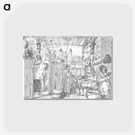 アートポストカード-Industrious 'Prentice Performing Duties of Christian - ウィリアム ホガース Postcard.