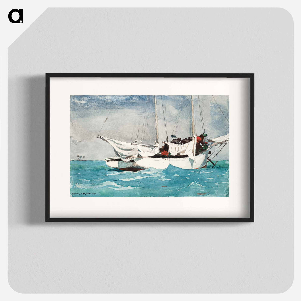 Key West, Hauling Anchor - Winslow Homer Poster.