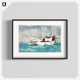 Key West, Hauling Anchor - Winslow Homer Poster.